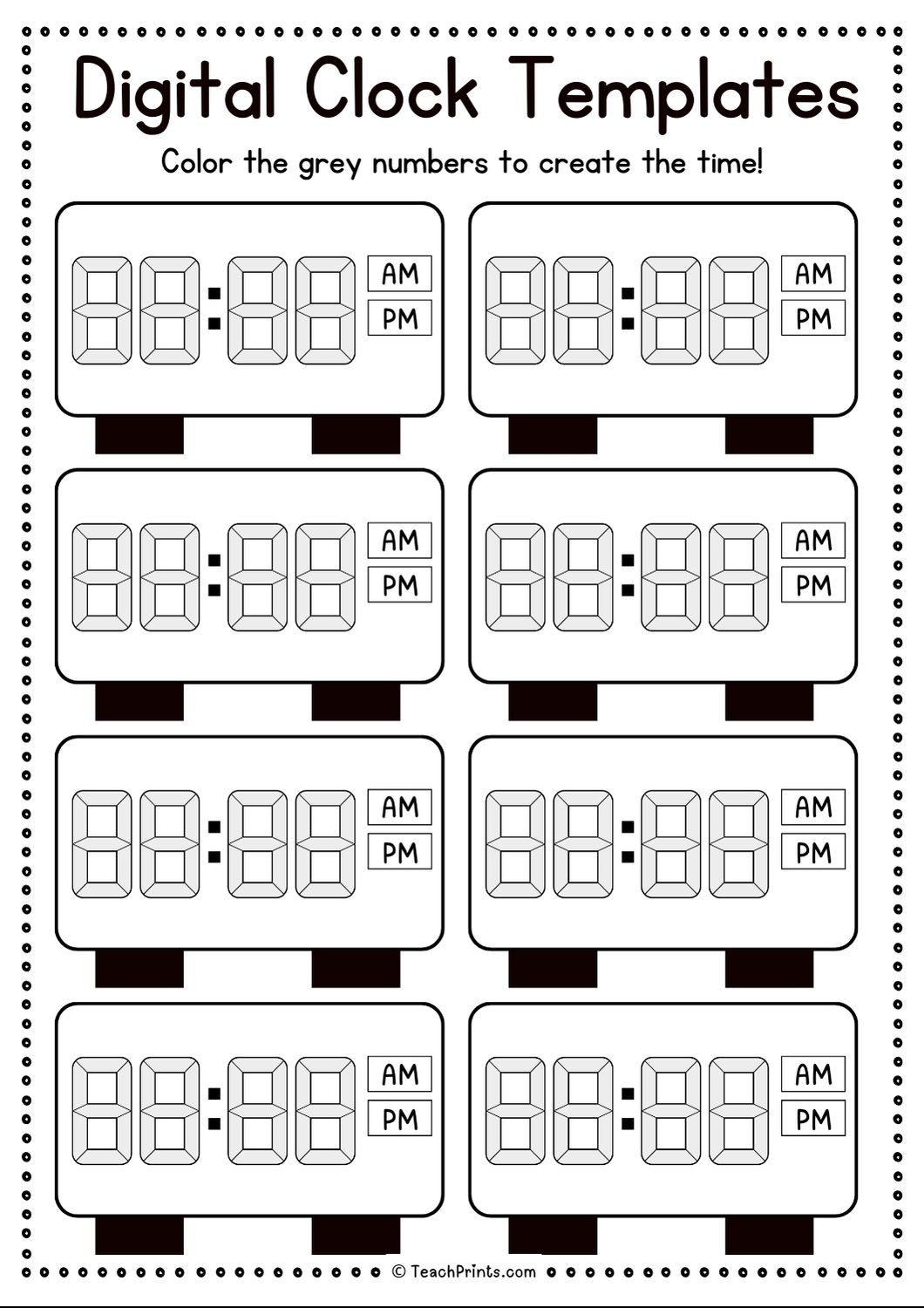 Blank Clock Faces Printable Free