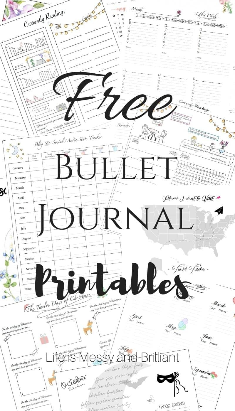 Blank Bullet Journal Printables Free