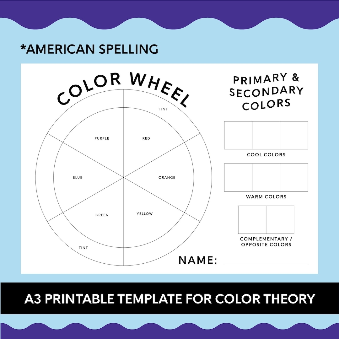 A3 Printable Colour Wheel Template american Basic Primary U0026 Secondary Colours Fun Student Lesson Activity Worksheet Painting Class Etsy A3 Printable Colour Wheel Template american Basic Primary U0026 Secondary Colours Fun Student Lesson Activity Worksheet Painting Class Etsy
