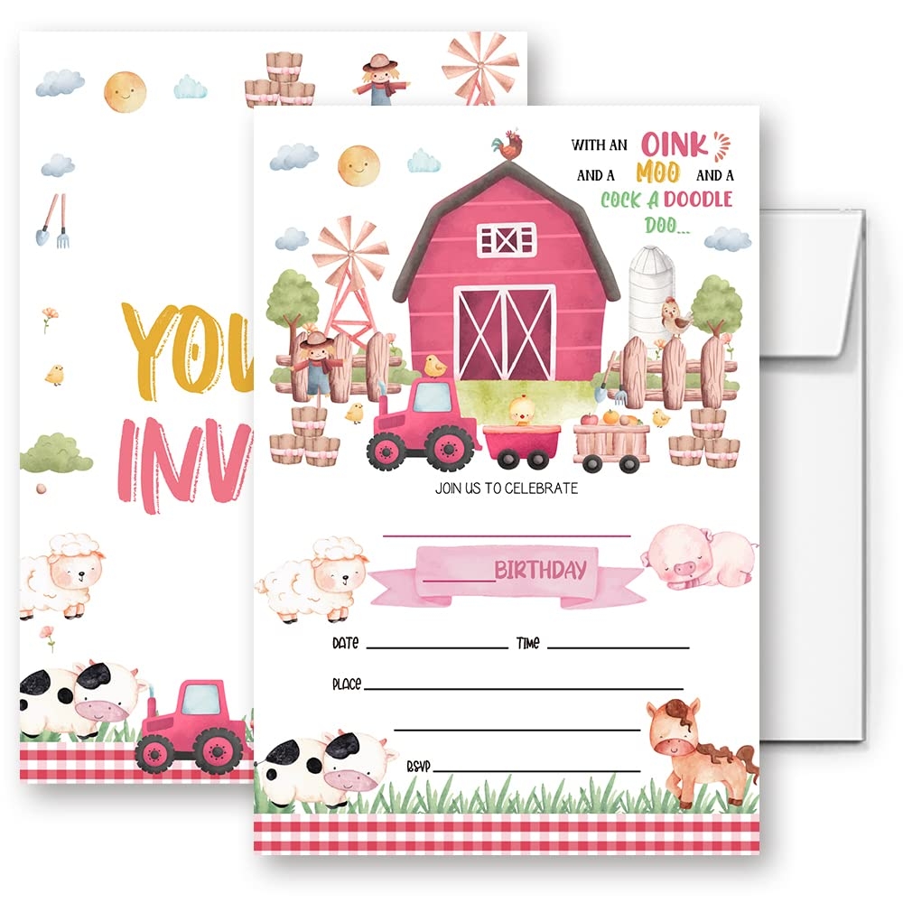 Amazon LoaHak Farm Animals Birthday Party Invitations Card For Kids Farm Animals Party Farm Birthday Invitation 063 Home U0026 Kitchen Amazon LoaHak Farm Animals Birthday Party Invitations Card For Kids Farm Animals Party Farm Birthday Invitation 063 Home U0026 Kitchen