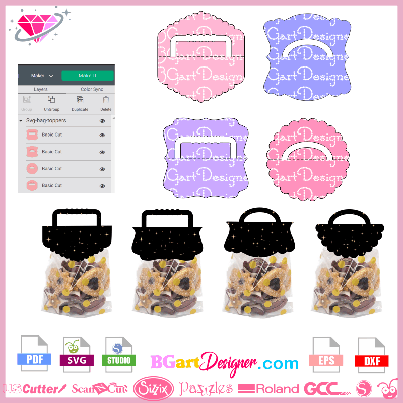 Bag Toppers Template SVG Bag Toppers Template SVG
