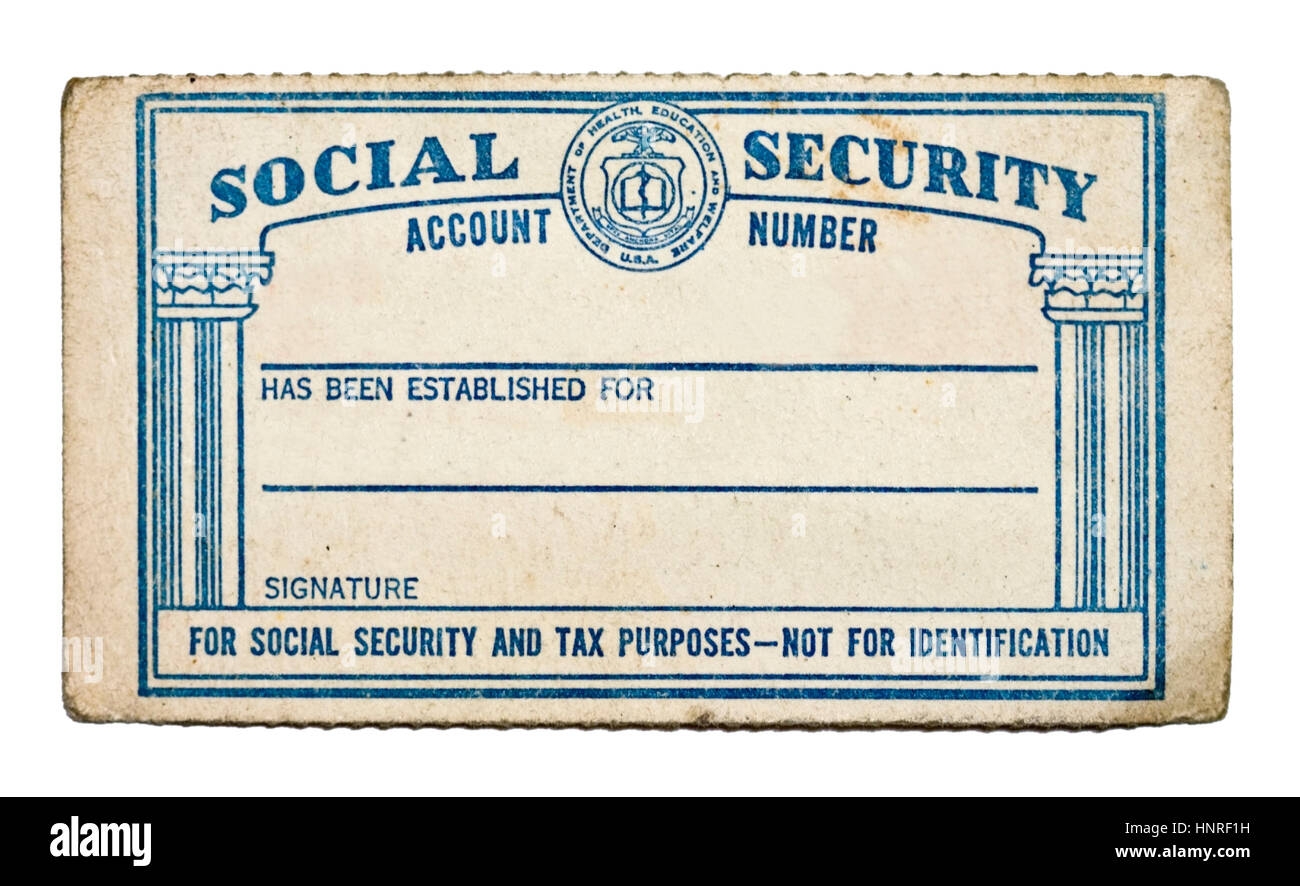 Blank Social Security Card Isolated Hi res Stock Photography And Blank Social Security Card Isolated Hi res Stock Photography And