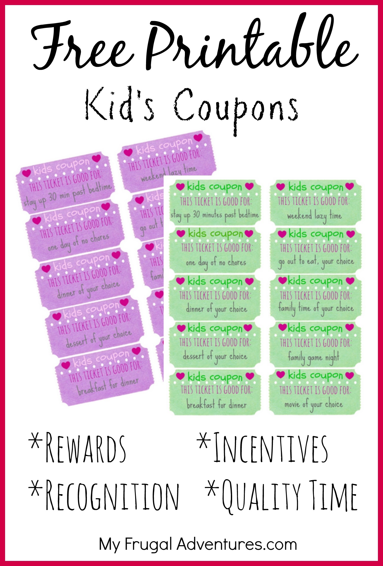 Children s Gift Idea Free Printable Reward Tickets My Frugal Children s Gift Idea Free Printable Reward Tickets My Frugal