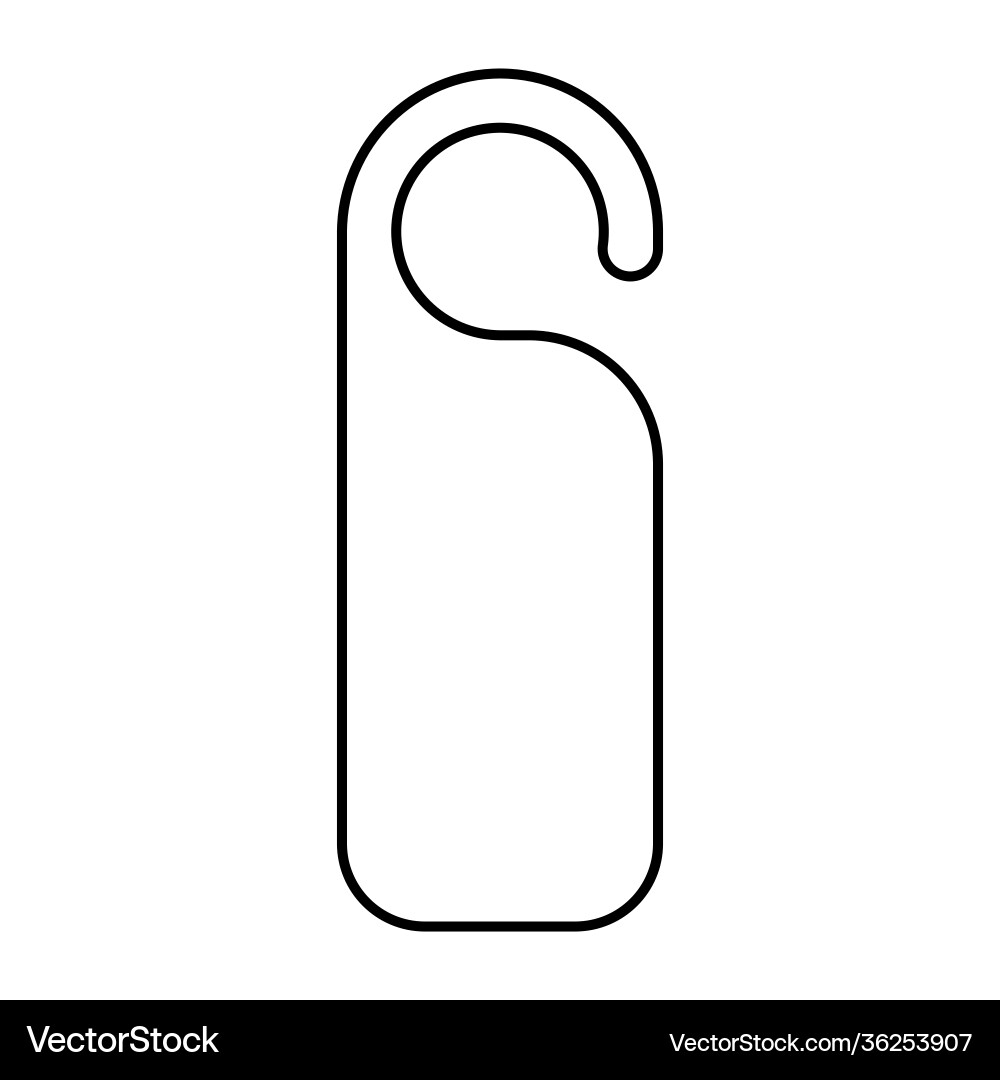 Door Hanger Template Outline Knob Do Royalty Free Vector Door Hanger Template Outline Knob Do Royalty Free Vector