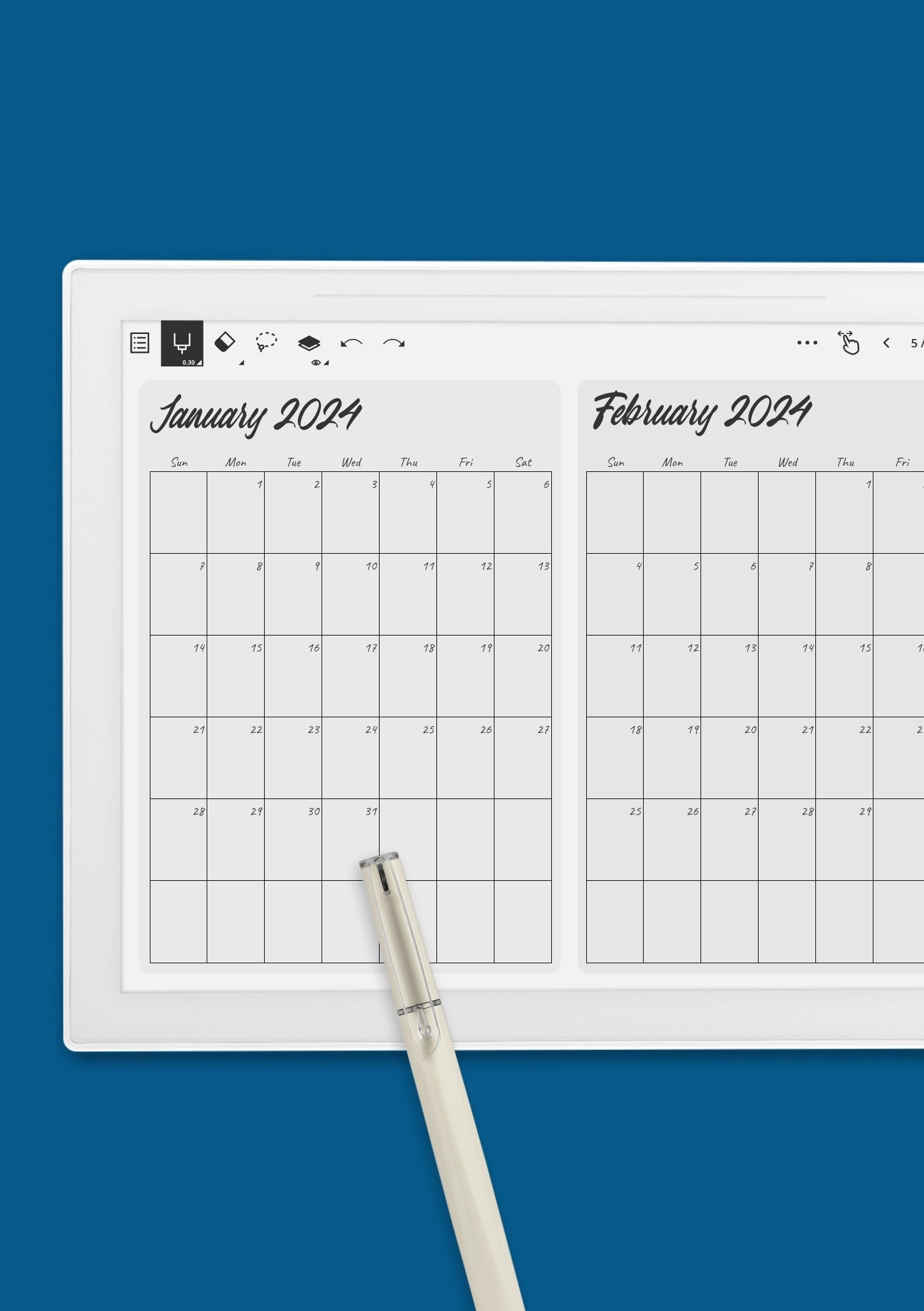 Blank Calendar Two Month Printable