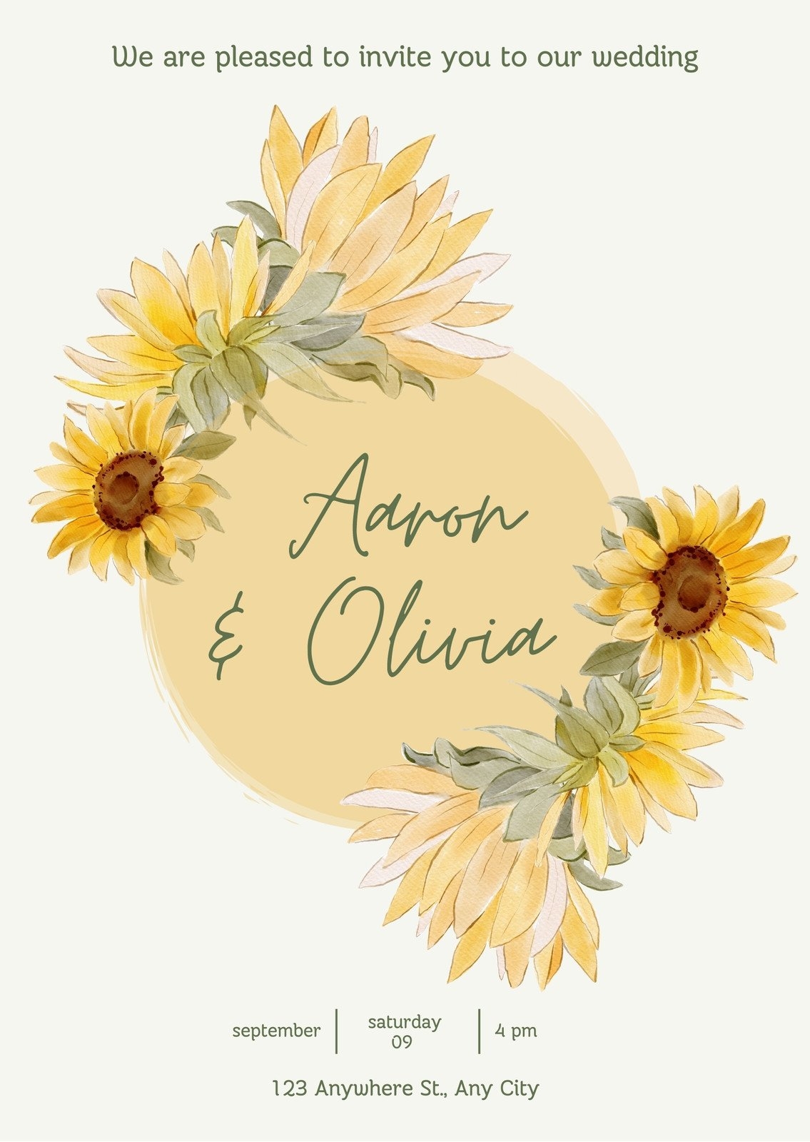 Free Printable Blank Sunflower Invitations