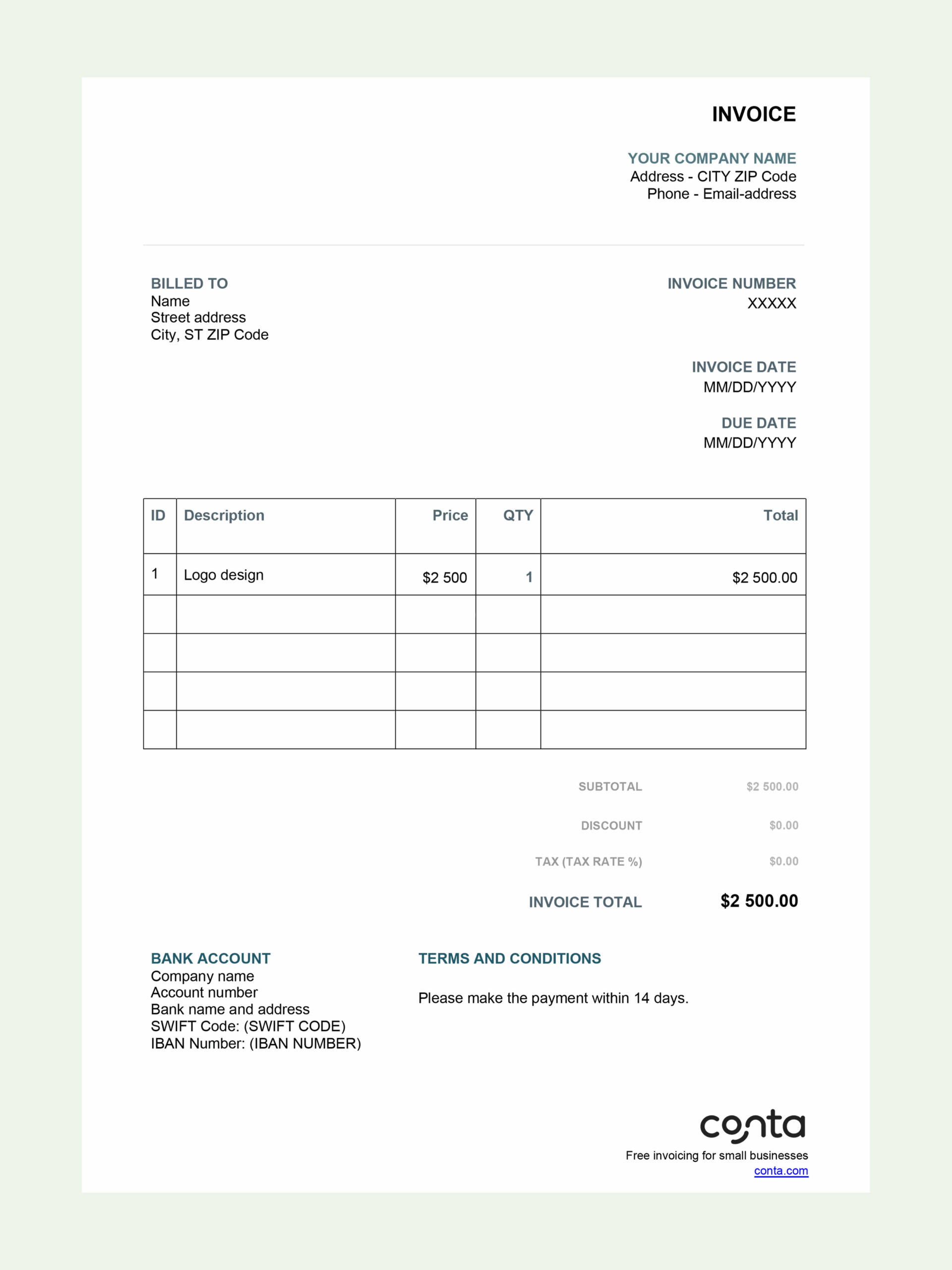 Free Blank Bill And Blank Invoice Template Excel And Word Australia Free Blank Bill And Blank Invoice Template Excel And Word Australia