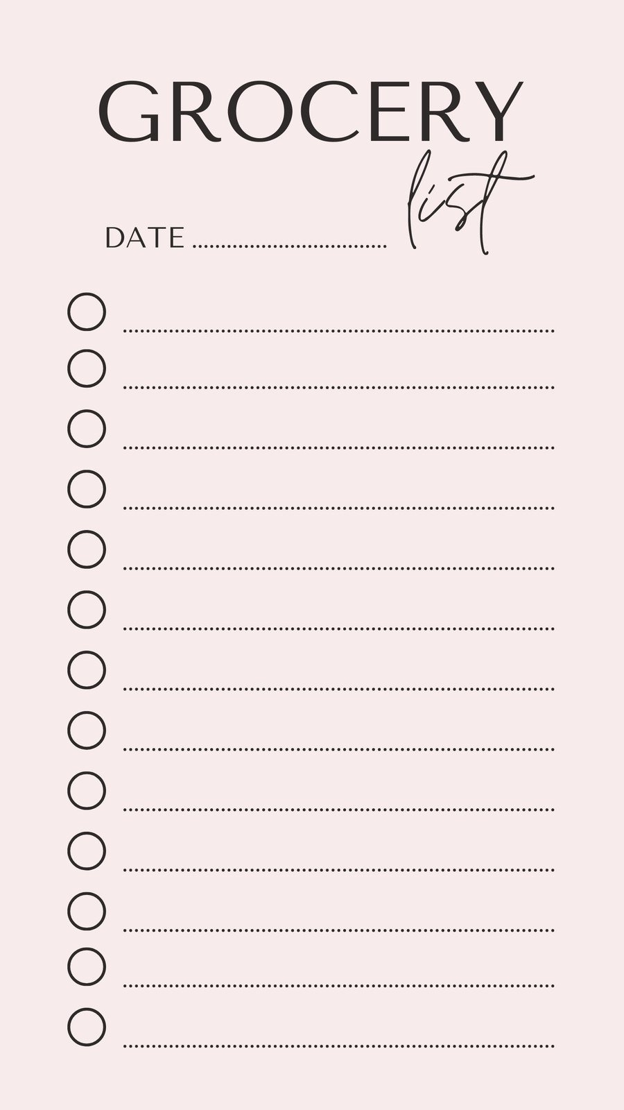 Free Printable And Customizable Grocery List Templates Canva Free Printable And Customizable Grocery List Templates Canva