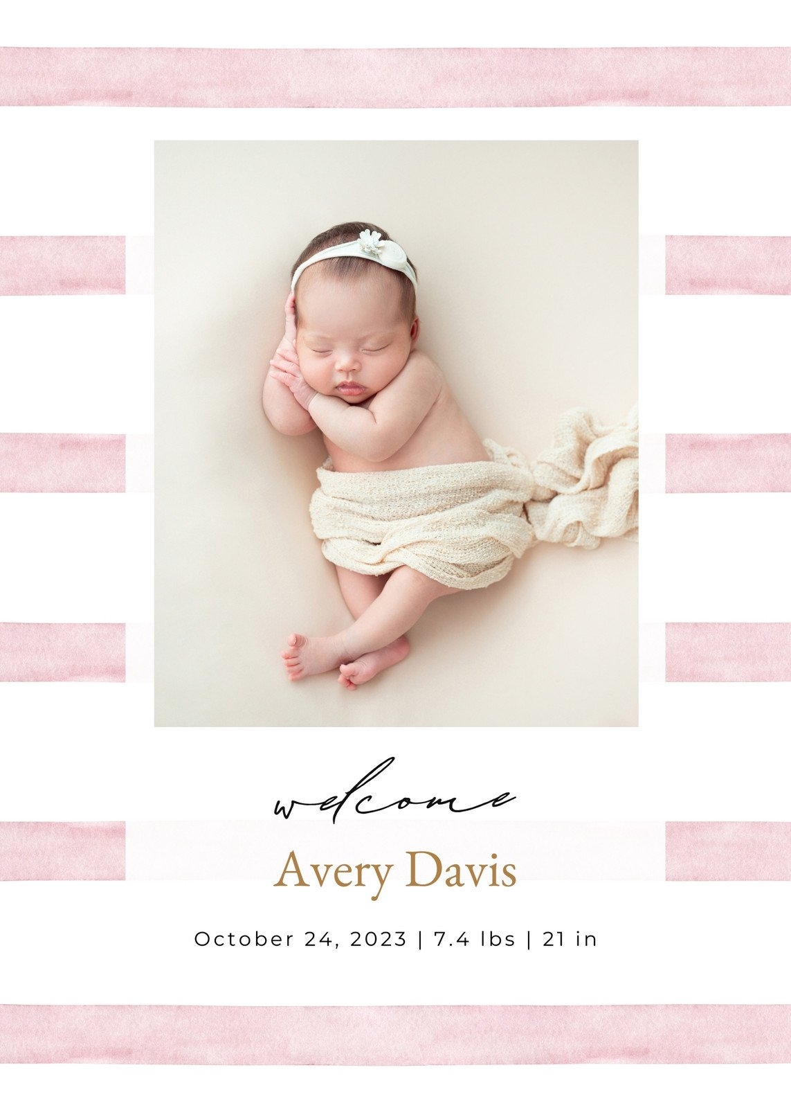 Free Printable Customizable Birth Announcement Templates Canva Free Printable Customizable Birth Announcement Templates Canva