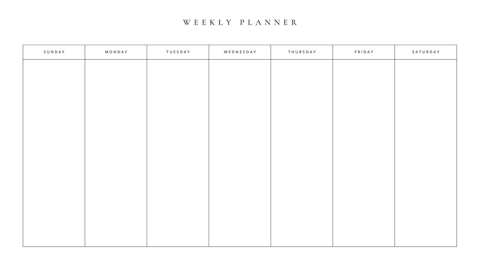 Blank Weekly Calendar Free Printable Printable Blank Template Blank Weekly Calendar Free Printable Printable Blank Template