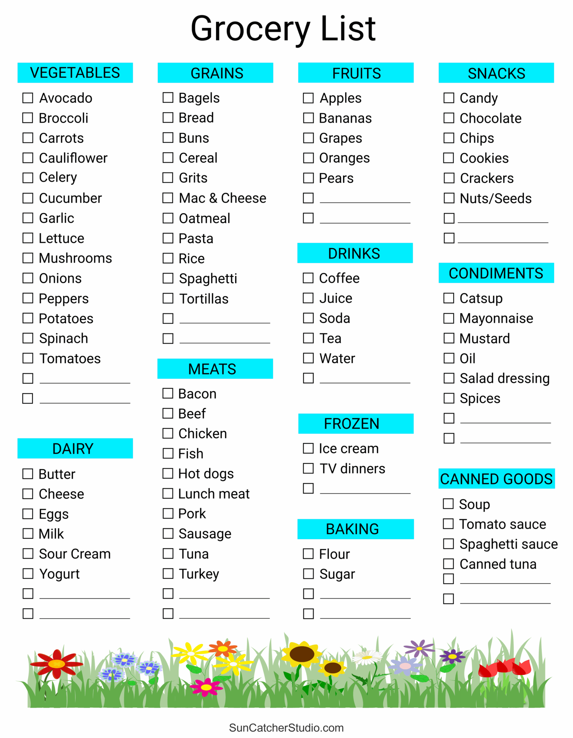 Free Printable Grocery List Templates PDF Shopping Lists Free Printables Monograms Design Tools Patterns U0026 DIY Projects Free Printable Grocery List Templates PDF Shopping Lists Free Printables Monograms Design Tools Patterns U0026 DIY Projects