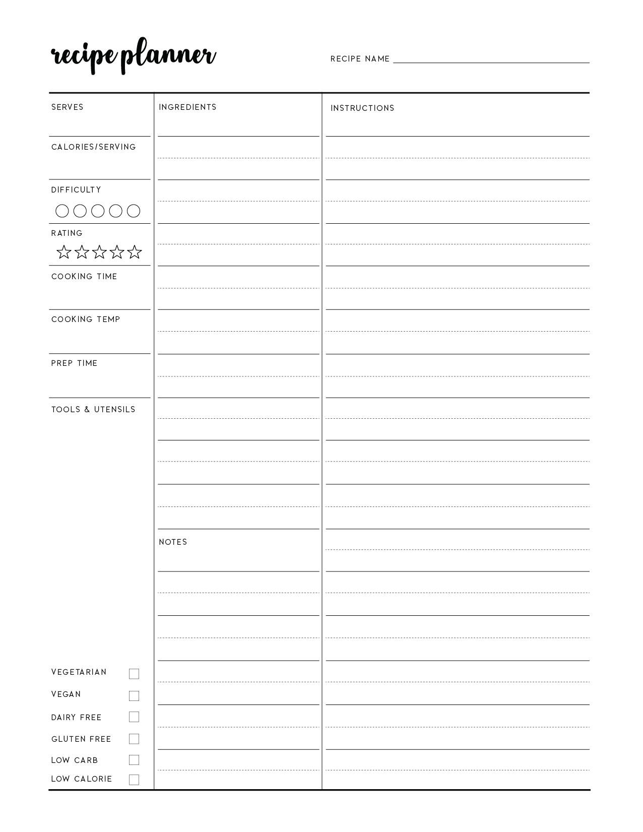 Free Printable Recipe Templates World Of Printables Worksheets Library Free Printable Recipe Templates World Of Printables Worksheets Library
