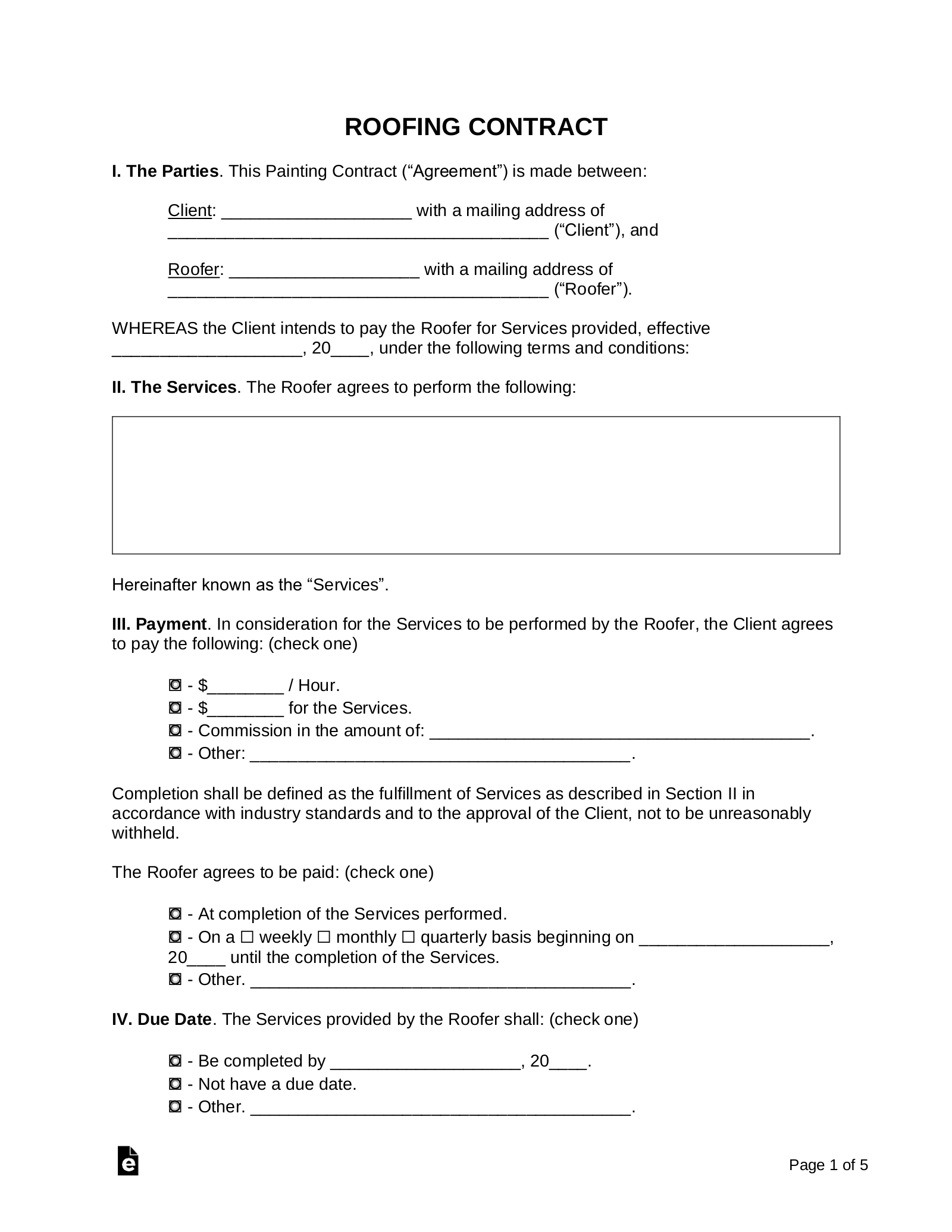 Printable Blank Roofing Warranty Template Printable Blank Roofing Warranty Template