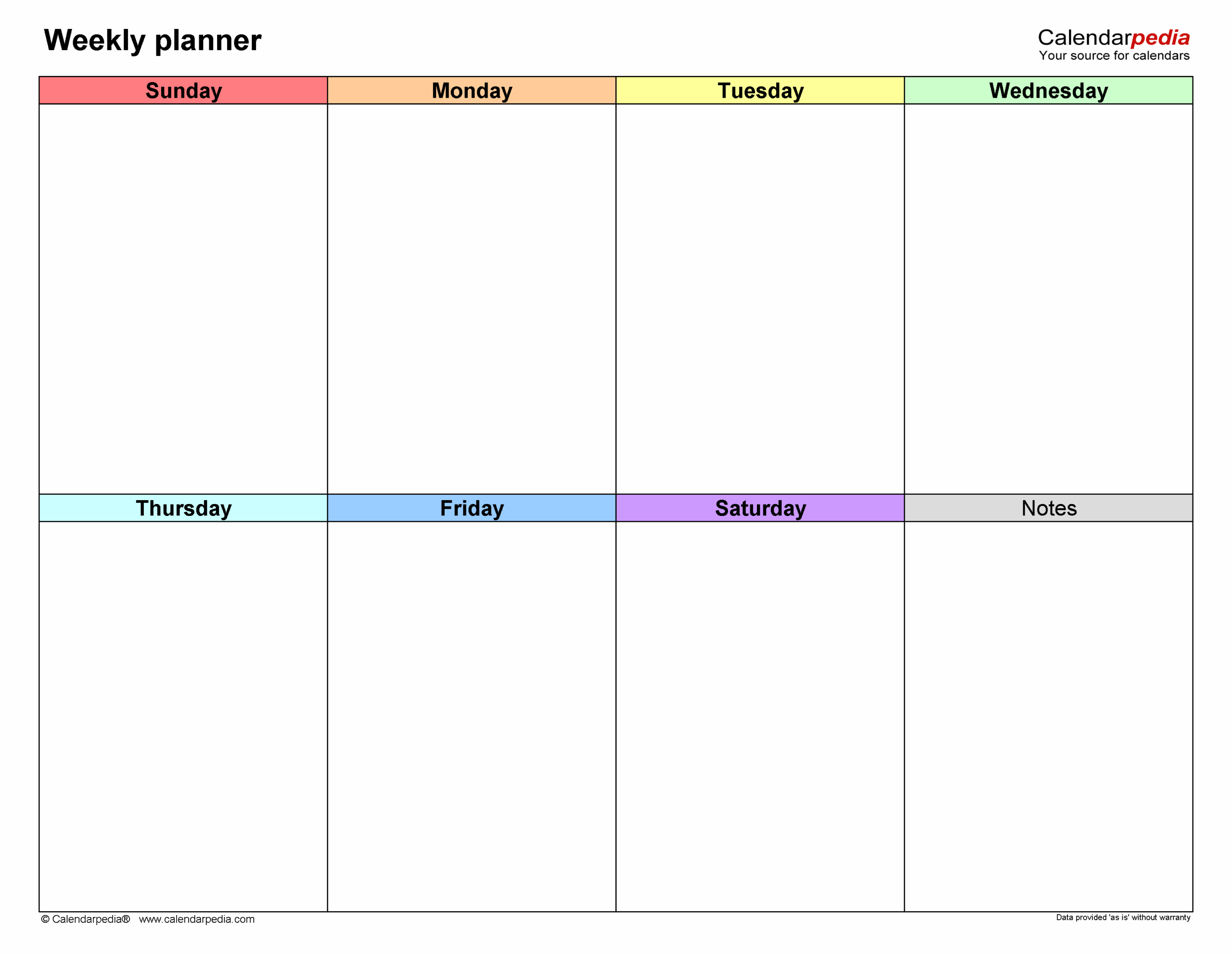 Free Weekly Planners In PDF Format 20 Templates Free Weekly Planners In PDF Format 20 Templates