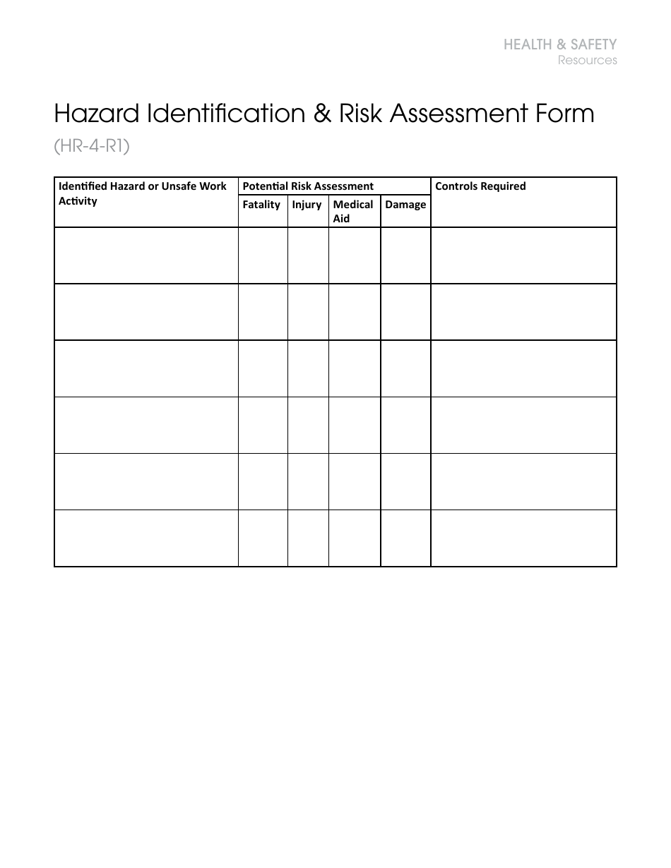 Hazard Identification U0026 Risk Assessment Form Health U0026 Safety Resources Fill Out Sign Online And Download PDF Templateroller Hazard Identification U0026 Risk Assessment Form Health U0026 Safety Resources Fill Out Sign Online And Download PDF Templateroller