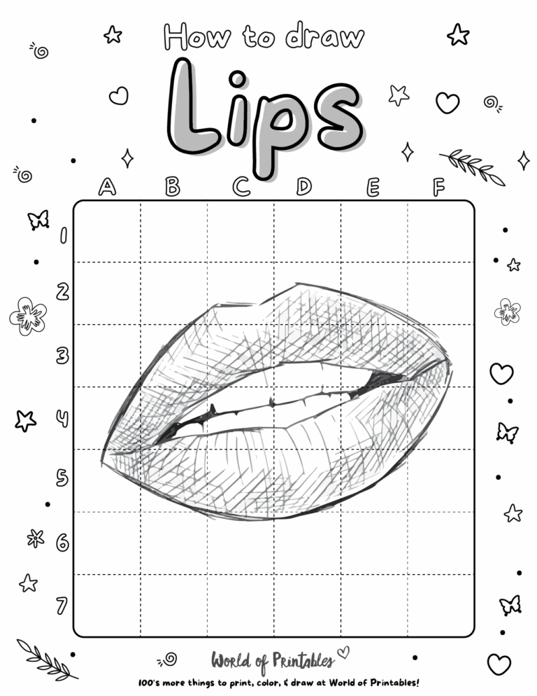 How To Draw Lips Easy Step By Step Drawing Activities World Of