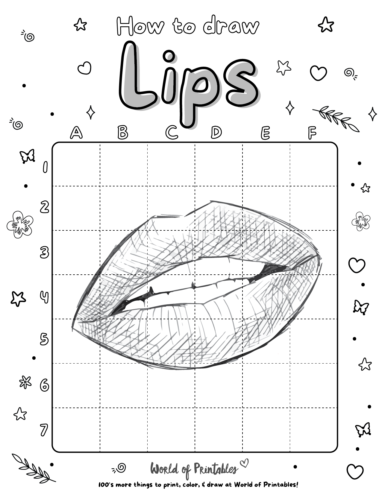 How To Draw Lips Easy Step By Step Drawing Activities World Of