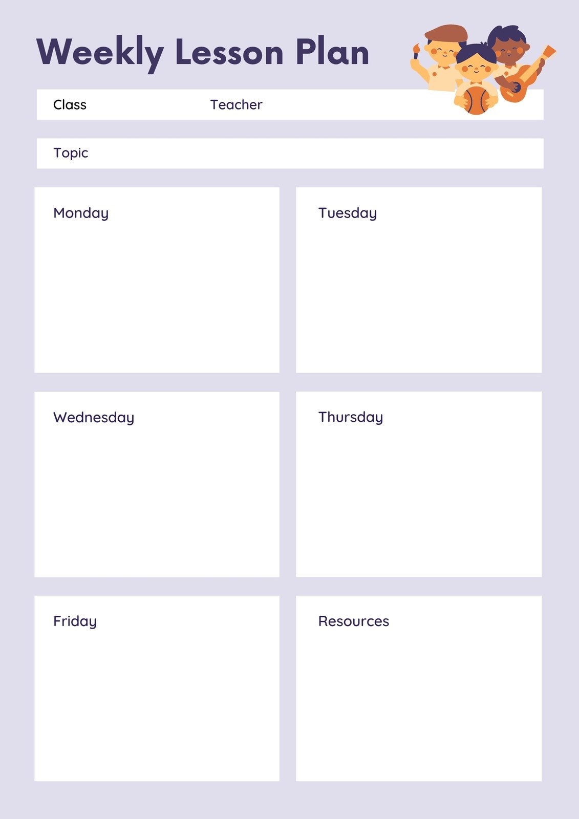 Lesson Plan Templates You Can Customize For Free Canva Lesson Plan Templates You Can Customize For Free Canva