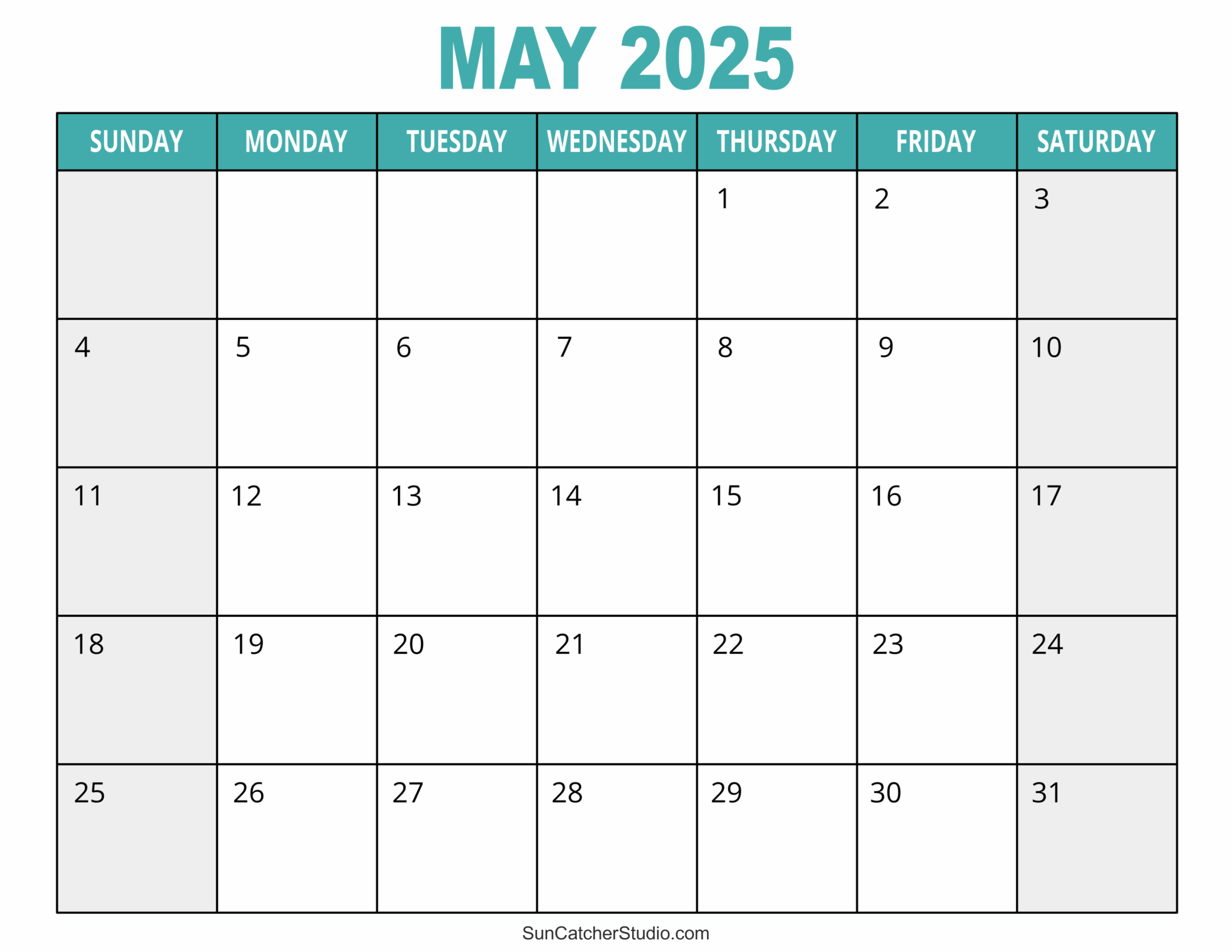 May 2025 Calendar Free Printable Free Printables Monograms