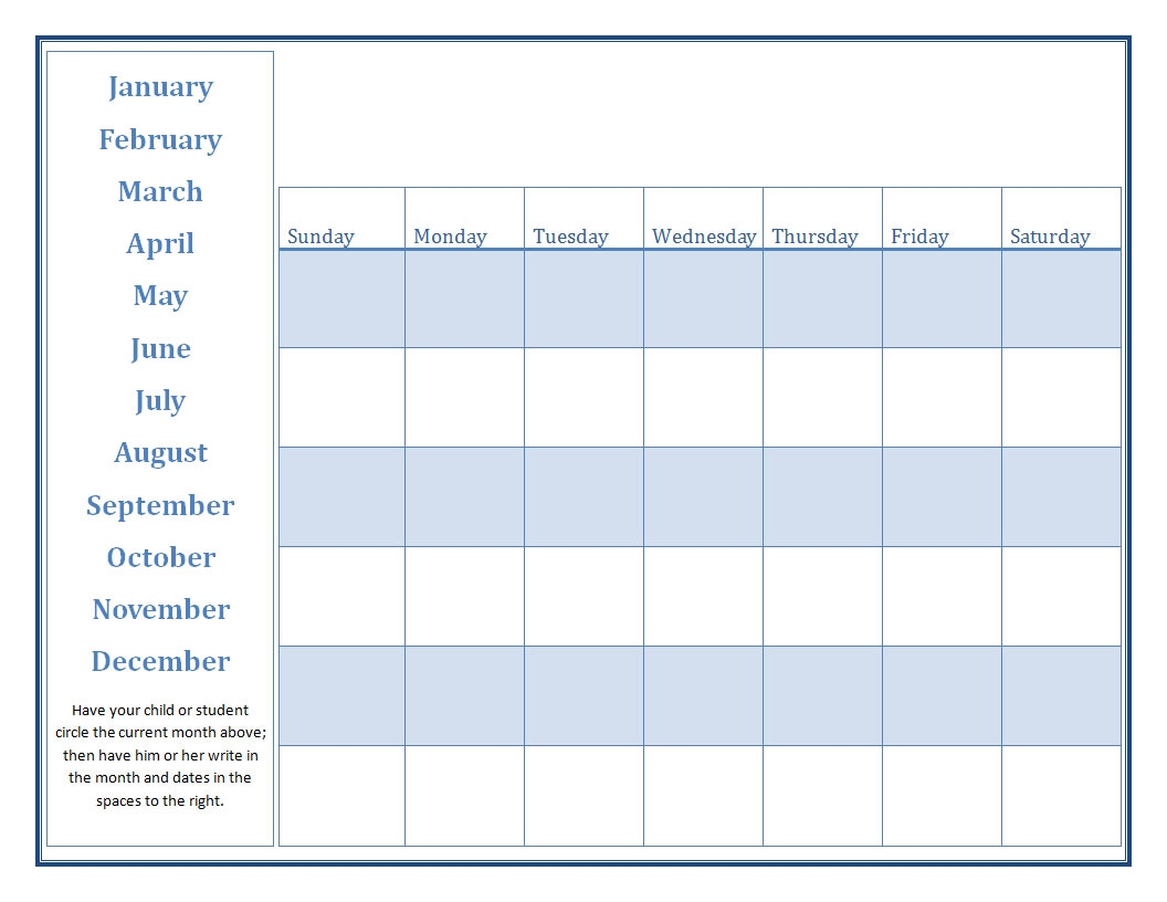 Preschool Calendars Preschool Calendars