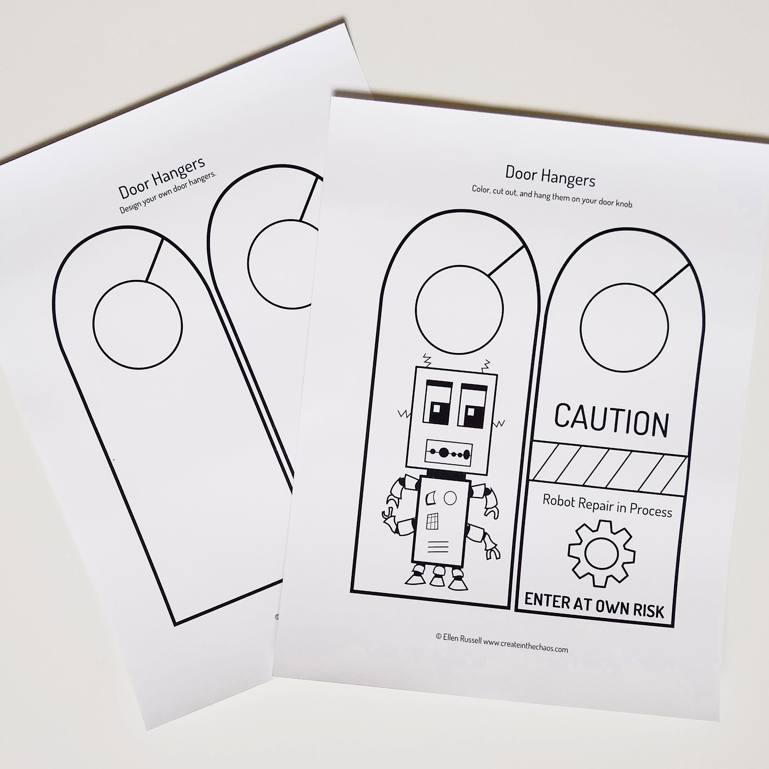 Free Blank Printable Door Hanger Templates Free Blank Printable Door Hanger Templates