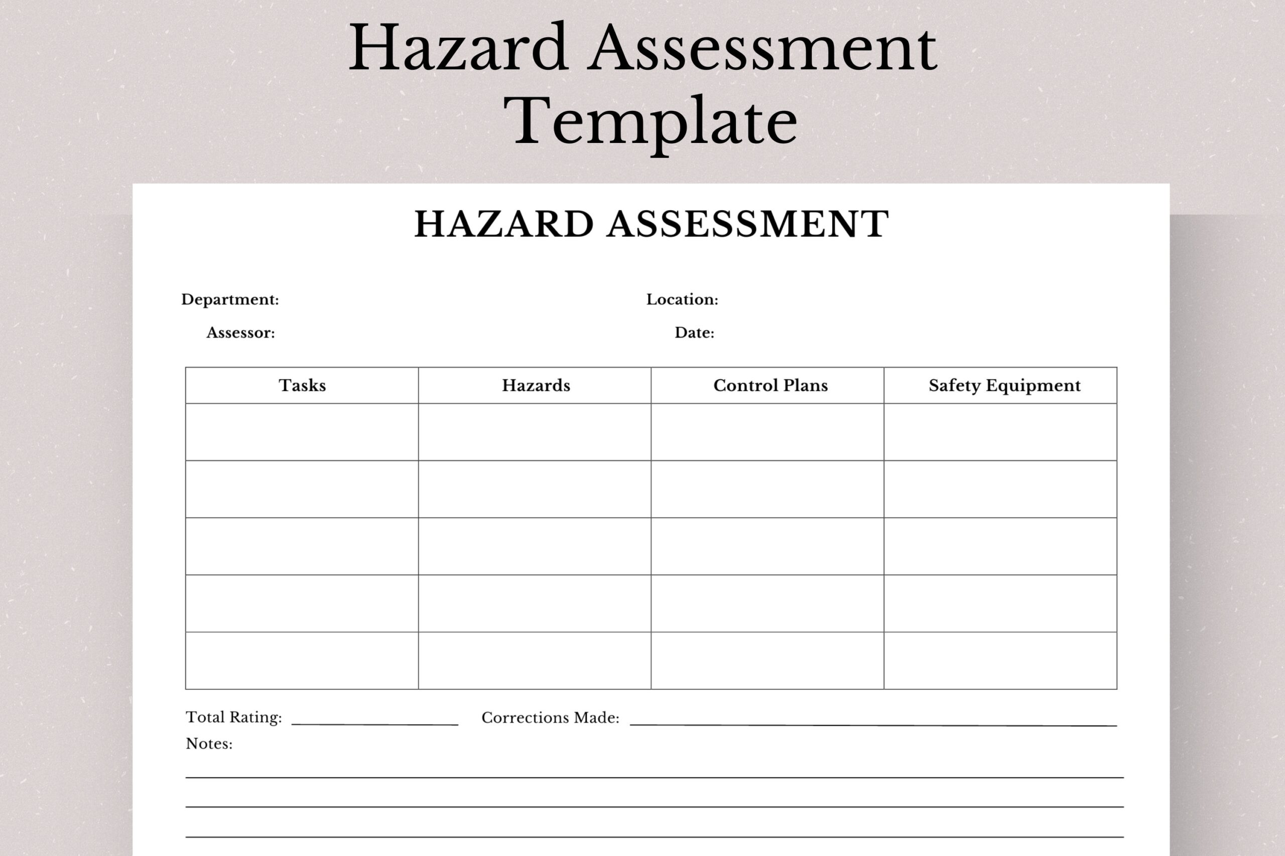 Printable Hazard Assessment Template Hazard Assessment Form Hazard Assessment Sheet Workplace Hazard Assessment Guide Etsy UK Printable Hazard Assessment Template Hazard Assessment Form Hazard Assessment Sheet Workplace Hazard Assessment Guide Etsy UK