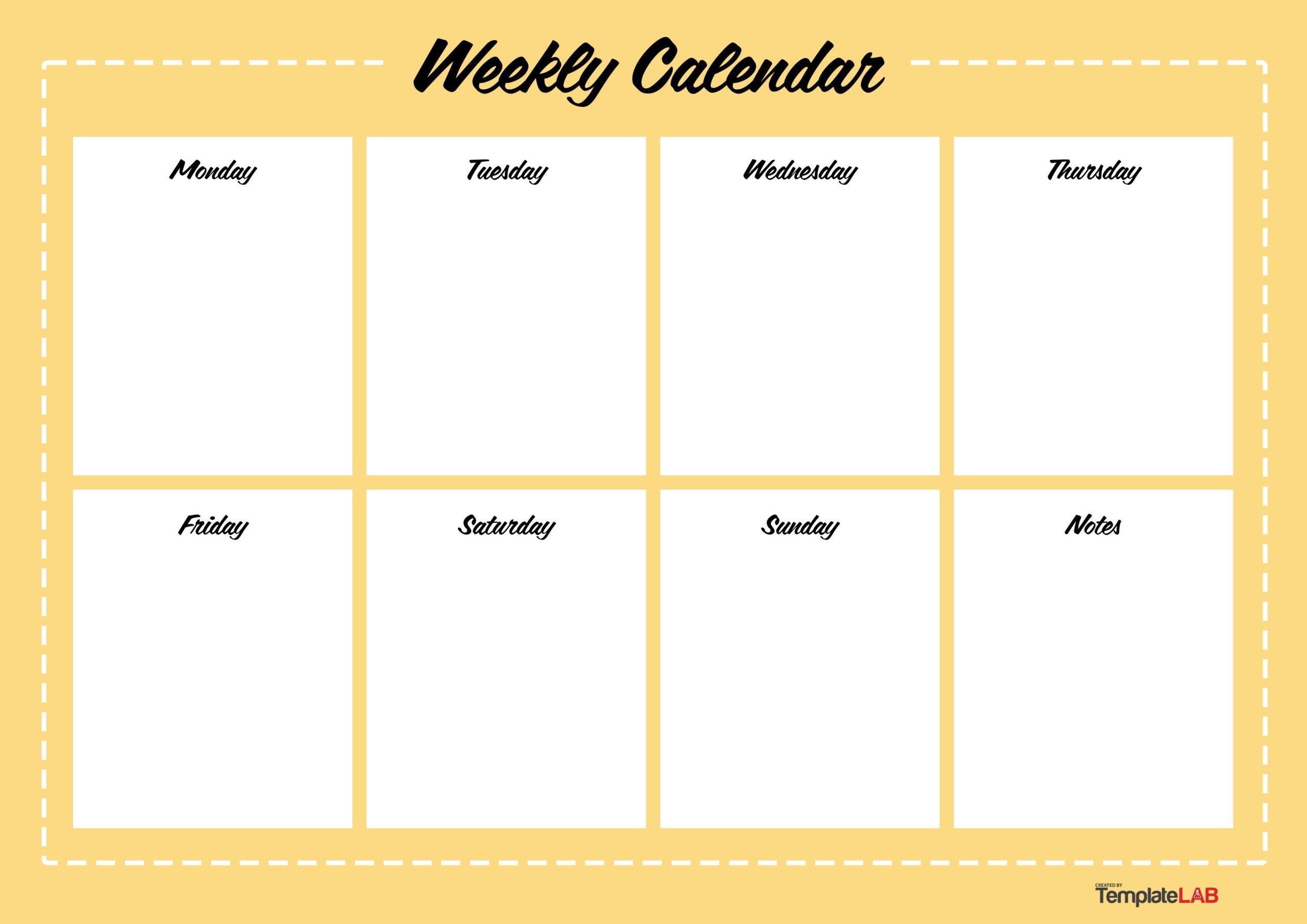 Weekly Calendar Blank Printable Weekly Calendar Blank Printable