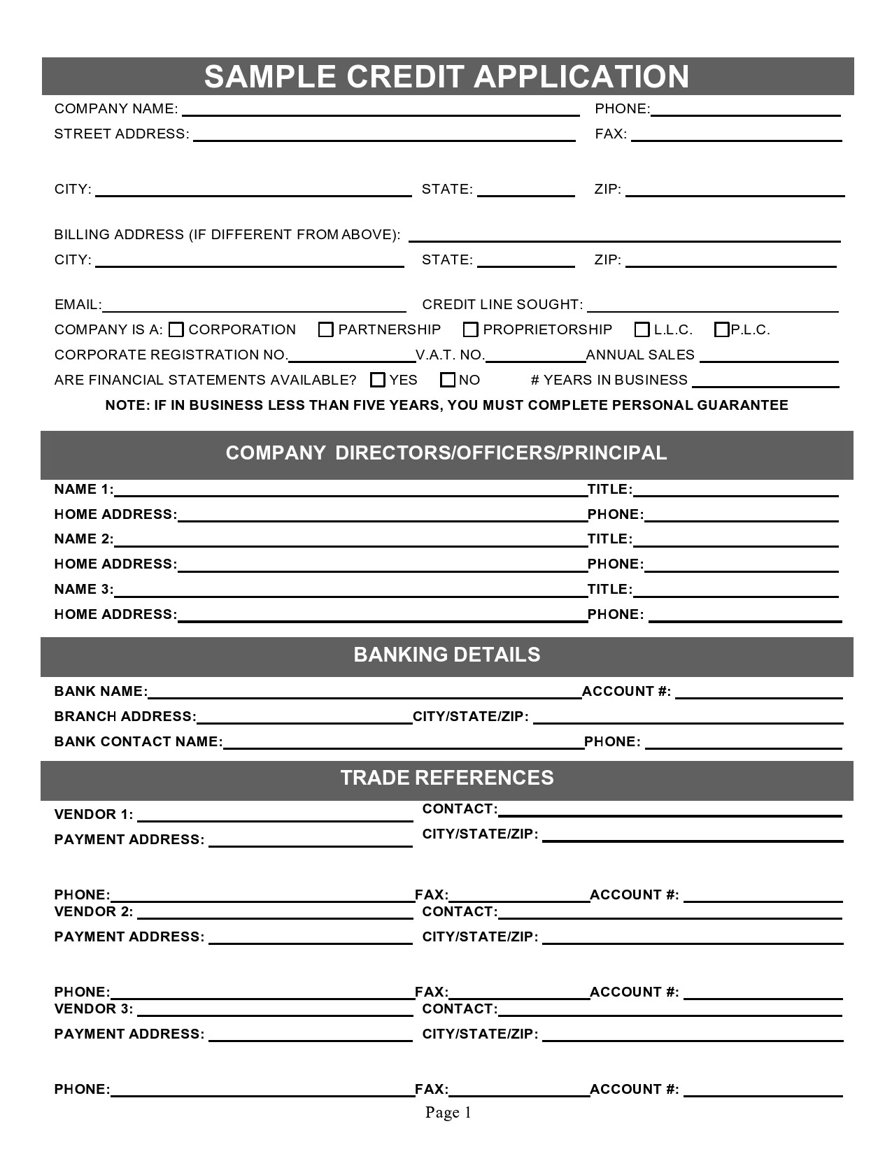 Free Printable Blank Business Forms Free Printable Blank Business Forms