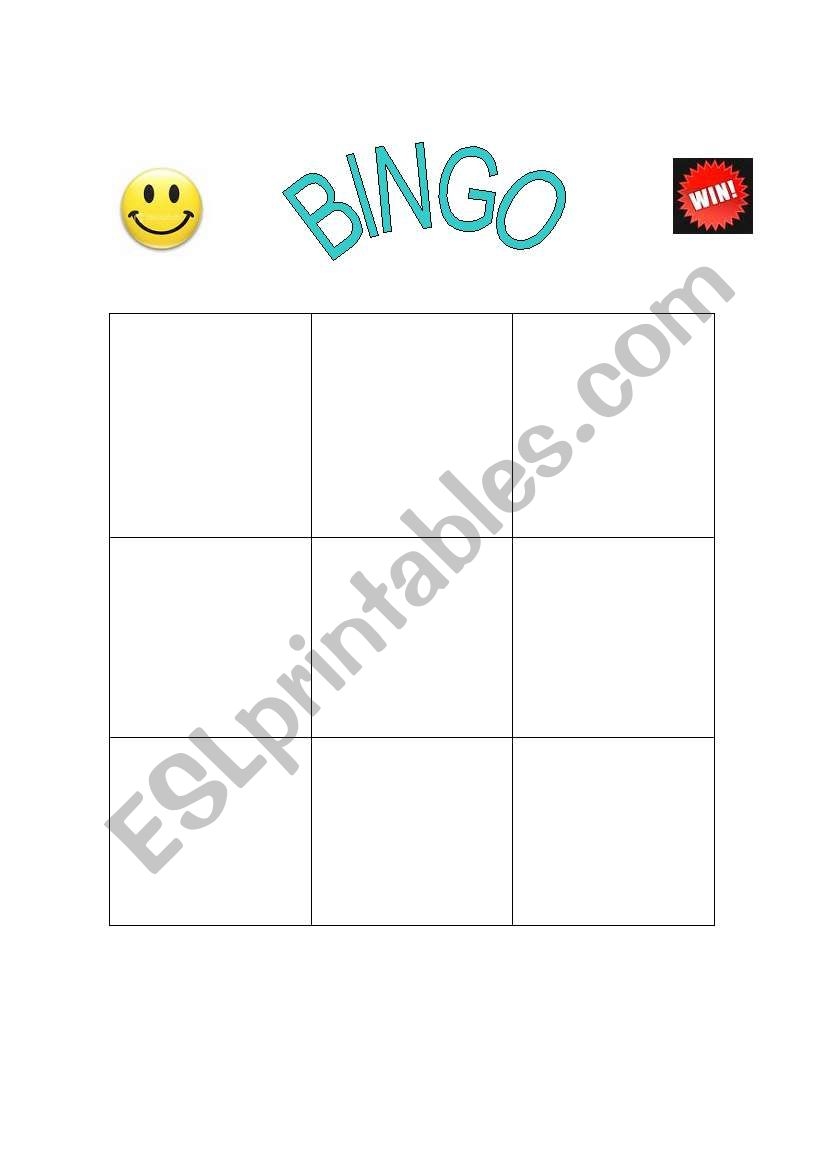 5x5 Bingo Template Printable Blank 5x5 Bingo Template Printable Blank