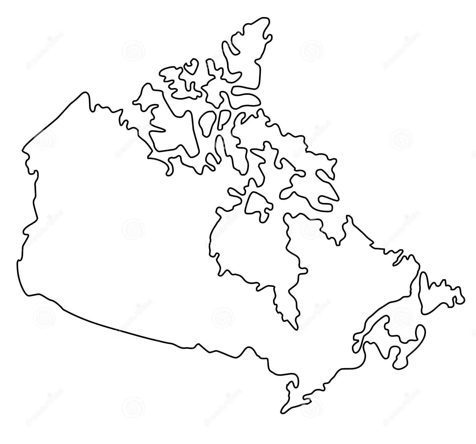 Blank Map Of Canada Outline Map And Vector Map Of Canada