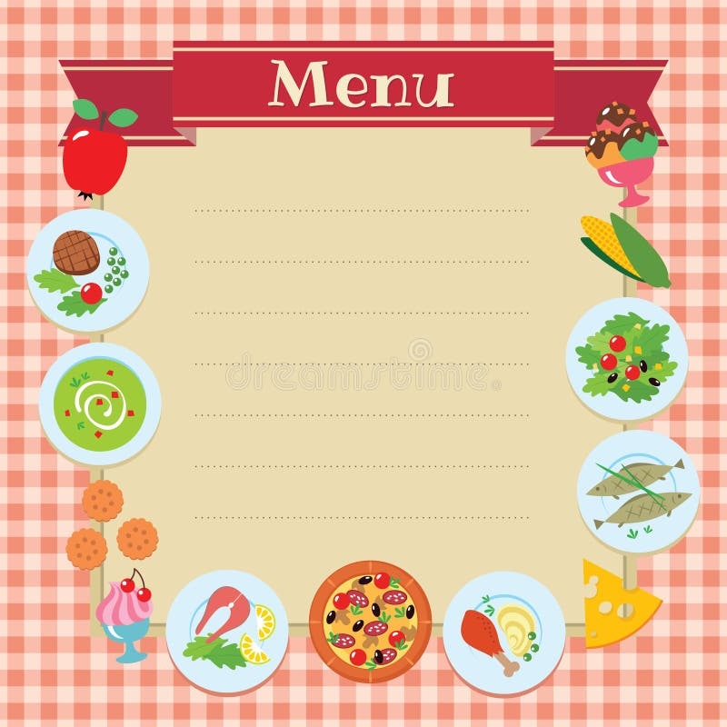 Cafe Or Restaurant Menu Template Stock Vector Illustration Of Cafe Or Restaurant Menu Template Stock Vector Illustration Of
