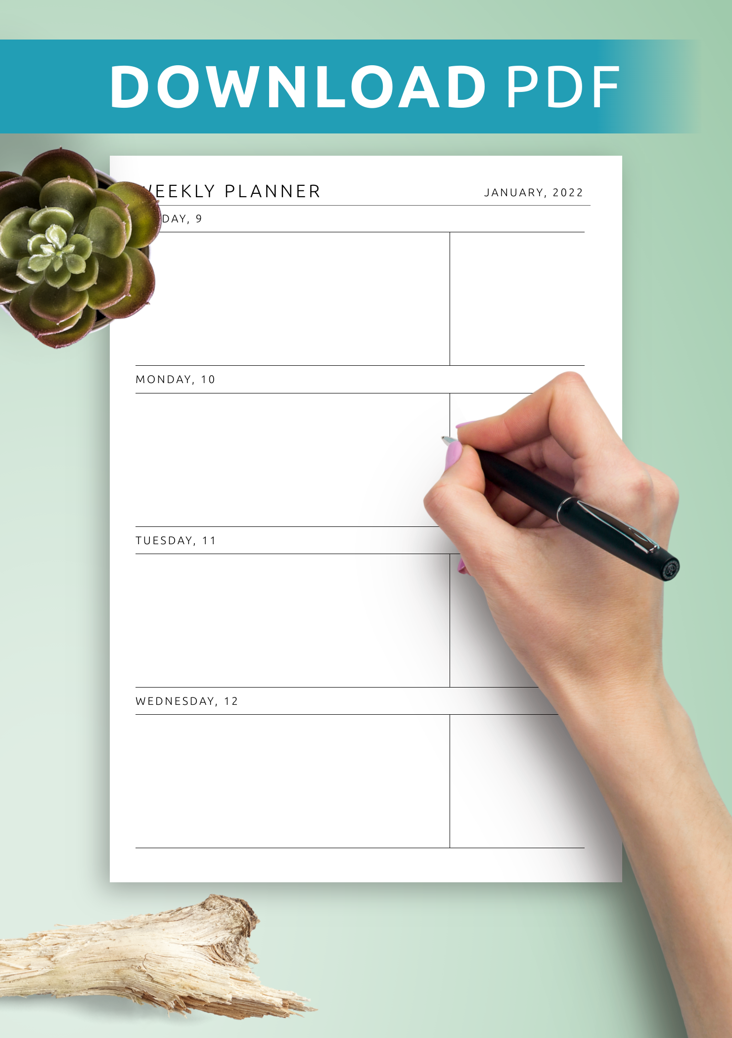 Download Printable Blank Weekly Calendar Template PDF Download Printable Blank Weekly Calendar Template PDF
