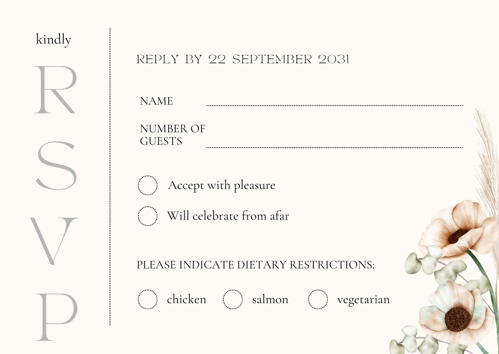 Free And Customizable RSVP Templates Canva