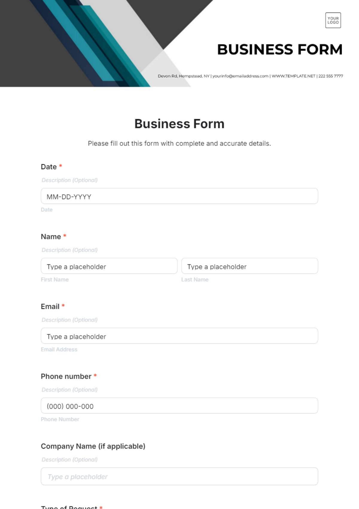 Free Business Form Templates To Edit Online Free Business Form Templates To Edit Online