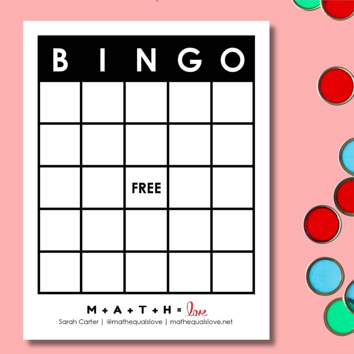 Blank Bingo Printable Free