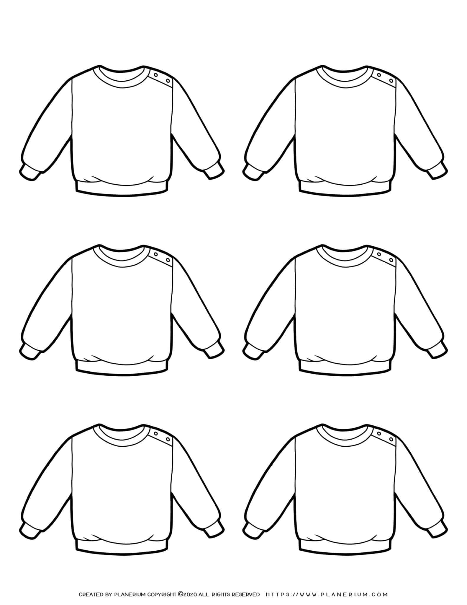 Printable Sweater Template Shop