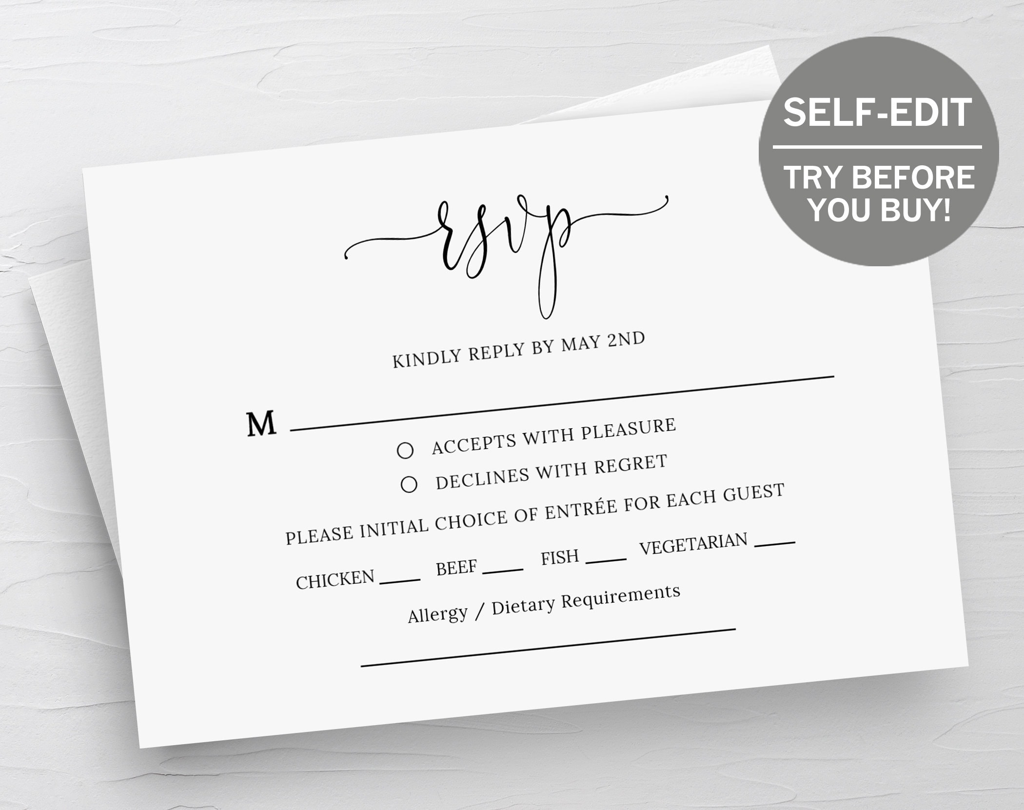 Free Printable Blank Rsvp Cards