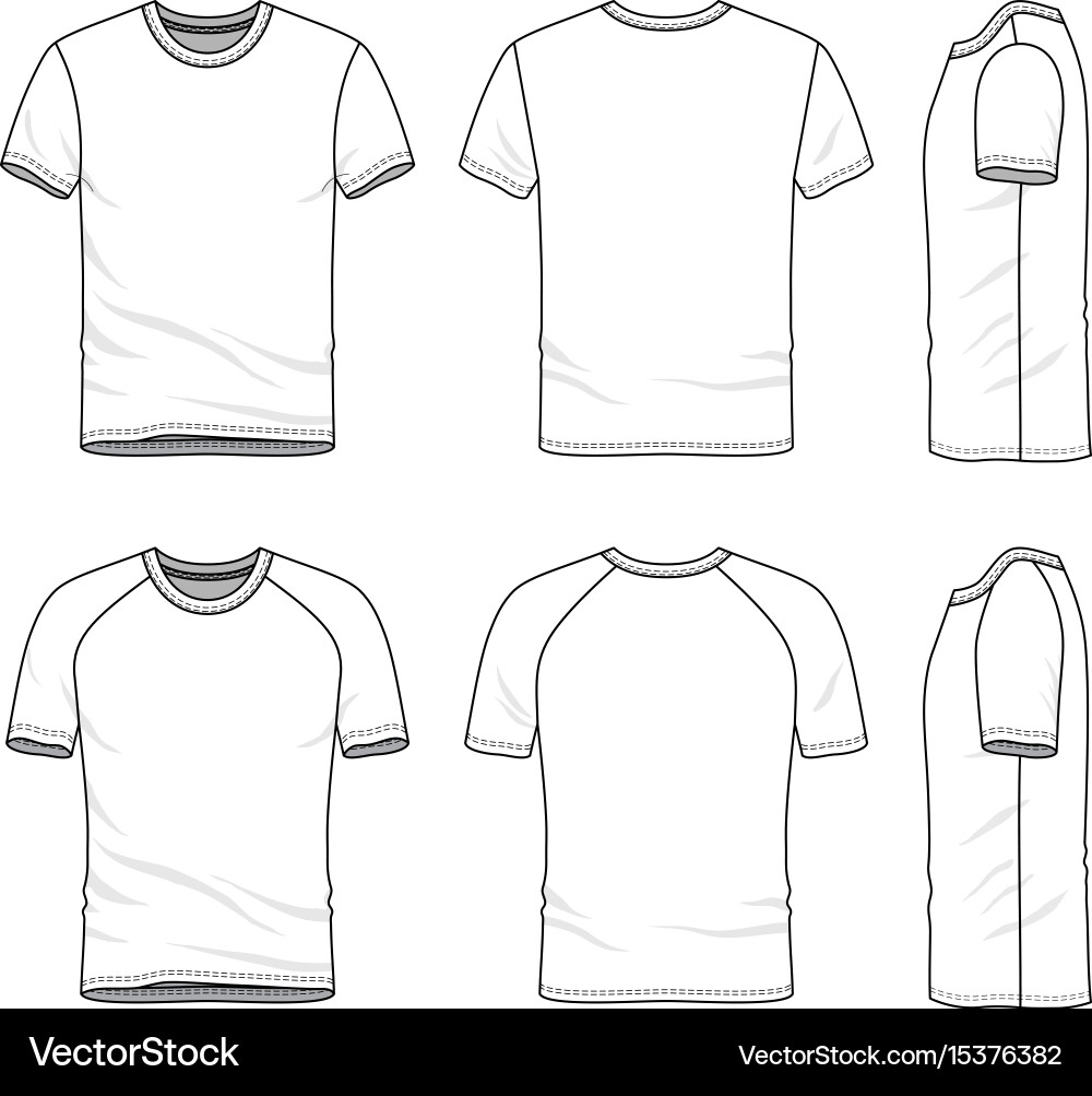 Templates Of Blank T shirt Royalty Free Vector Image Templates Of Blank T shirt Royalty Free Vector Image